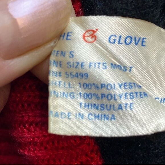 NBA Official License Chicago Bulls Thinslate Fleece Mittens - Picture 4 of 8